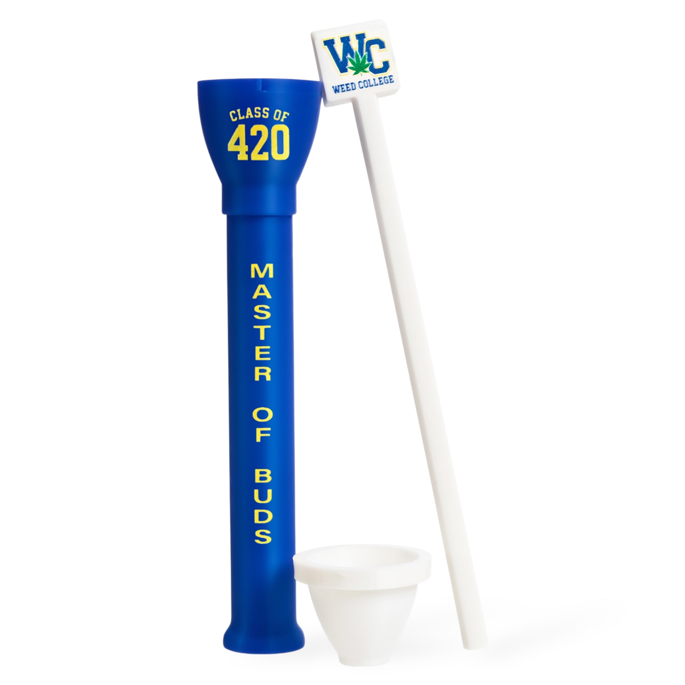 Full Master of Buds Edition cone loader kit – blue Cone Master with cone guard and packer.