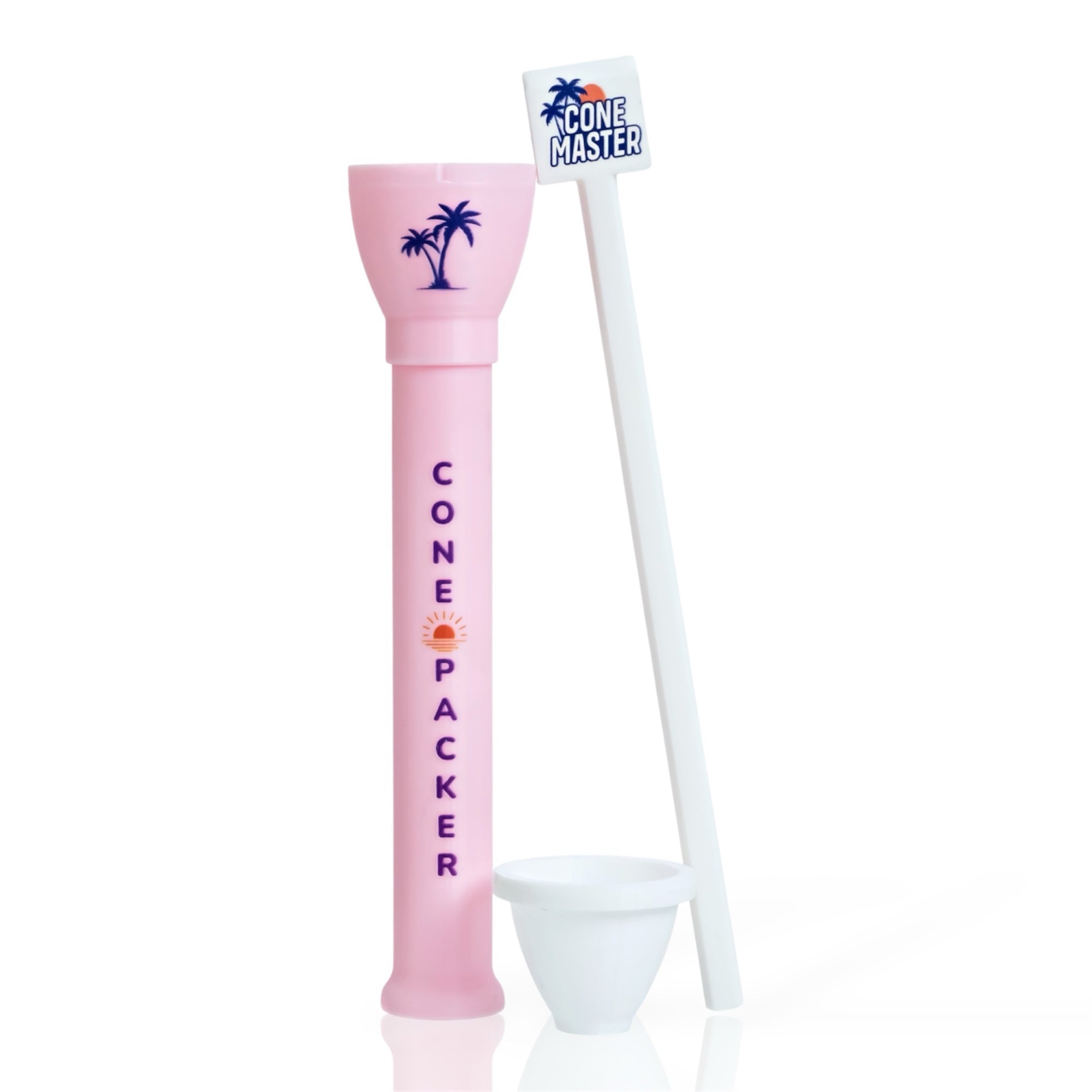 Pink Cone Master cone loader set with matching packer and white cone guard.