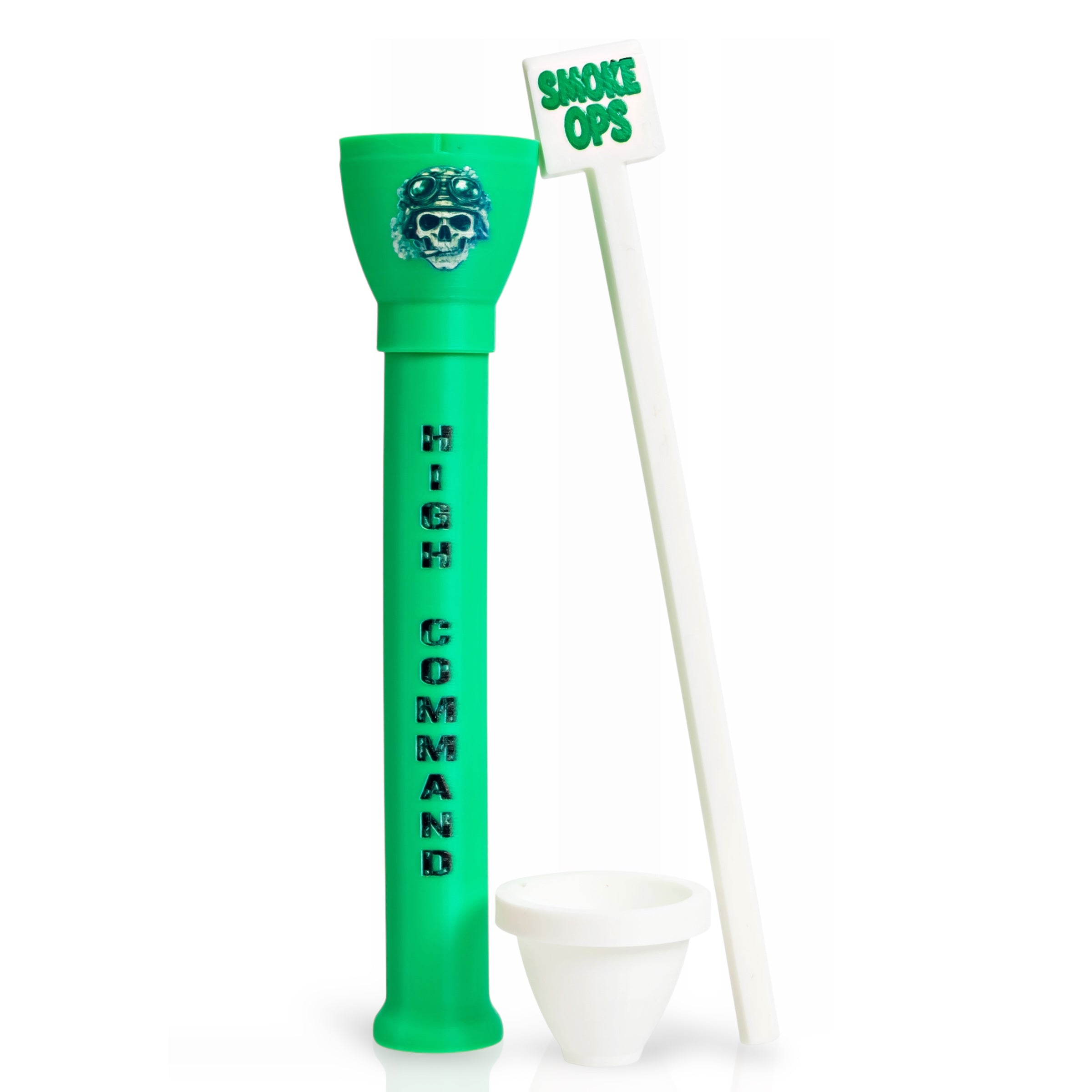 Full Smoke Ops Edition cone loader kit – green Cone Master with cone guard and packer.